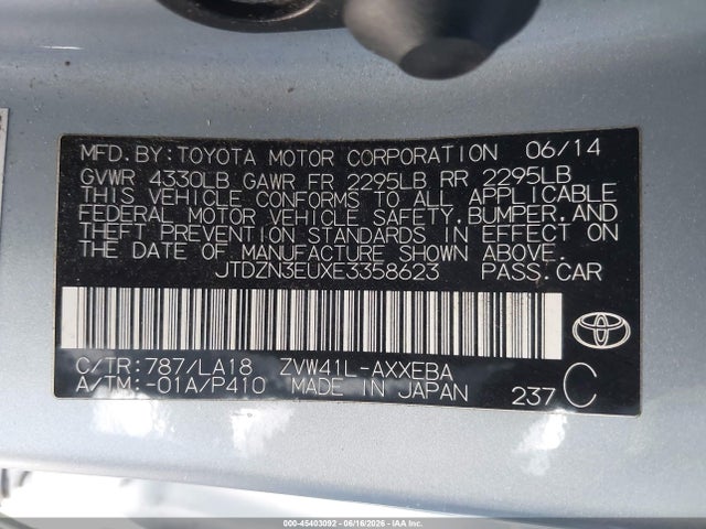 Toyota Prius V Five 2014 JTDZN3EUXE3358623 Image 9