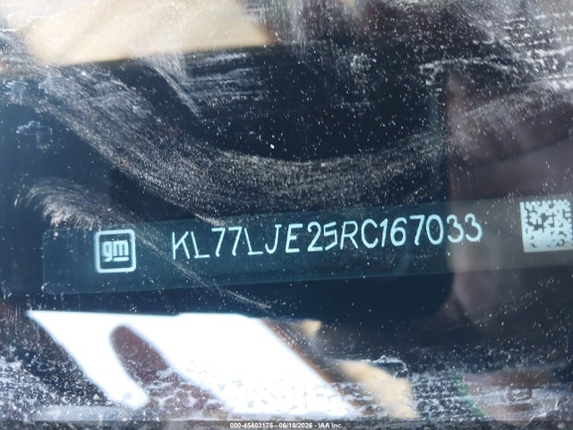 KL77LJE25RC167033 Chevrolet Trax Fwd 2rs