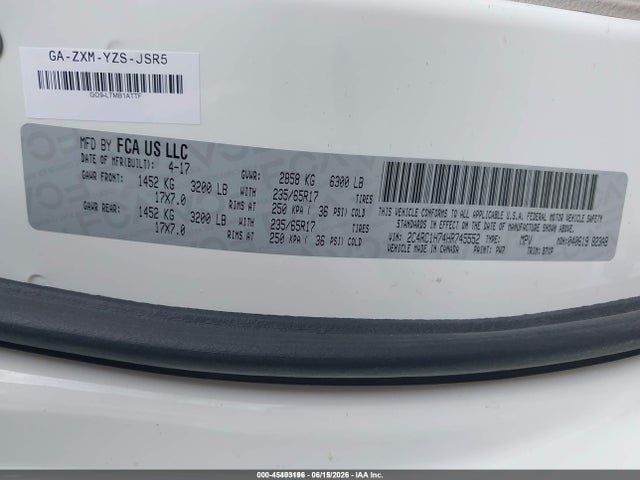 Chrysler Pacifica Hybrid Touring Plus 2017 2C4RC1H74HR745552 Image 9
