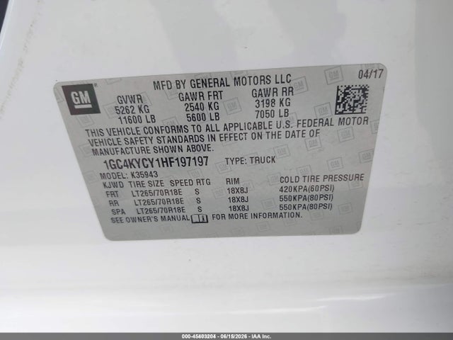 Chevrolet Silverado 3500hd Wt 2017 1GC4KYCY1HF197197 Image 9