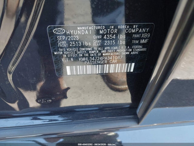Hyundai Sonata Limited 2023 KMHL34J24PA341087 Image 9