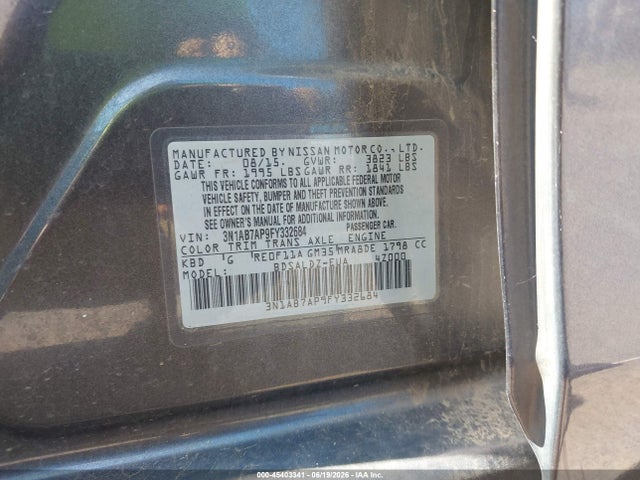 Nissan SENTRA SV 2015 3N1AB7AP9FY332684 Image 9