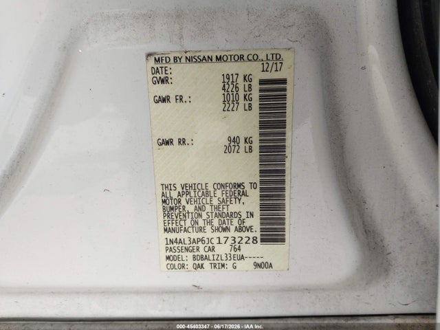 Nissan Altima 2.5 Sv 2018 1N4AL3AP6JC173228 Image 9