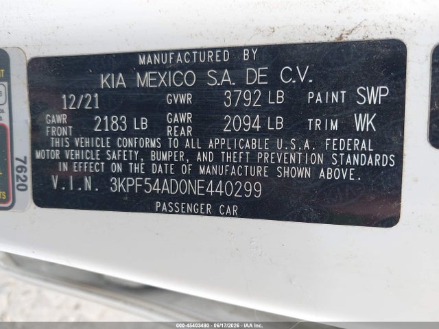 KIA Forte Gt-line 2022 3KPF54AD0NE440299 Image 9