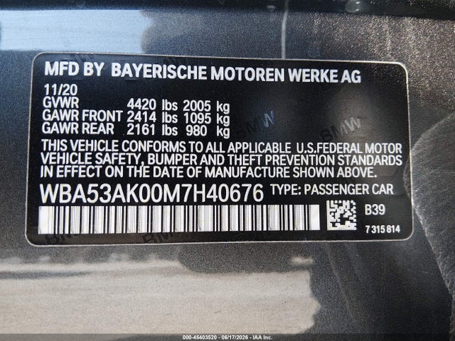 Продаж на аукціоні авто 2021 Bmw 228i Gran Coupe Sdrive, vin: WBA53AK00M7H40676, номер лоту: 45403520