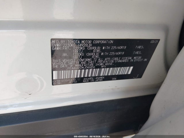 Toyota VENZA LE 2021 JTEAAAAH2MJ046856 Image 9
