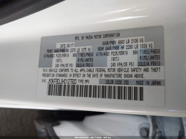 Mazda Cx-5 Grand Touring 2017 JM3KFBDL8H0127900 Image 9