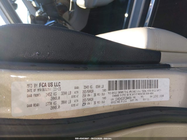 Продажа на аукционе авто 2015 Dodge Durango Citadel, vin: 1C4RDHEG3FC244054, номер лота: 45403687