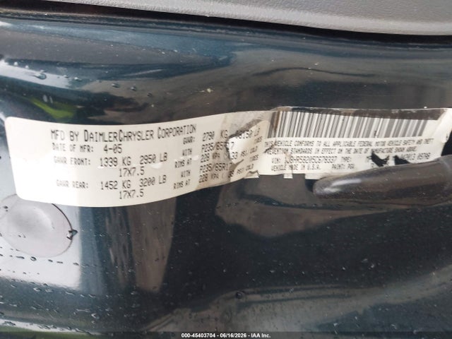 2005 Jeep Grand Cherokee Limited მანქანა იყიდება აუქციონზე, vin: 1J8HR58205C678337, აუქციონის ნომერი: 45403704