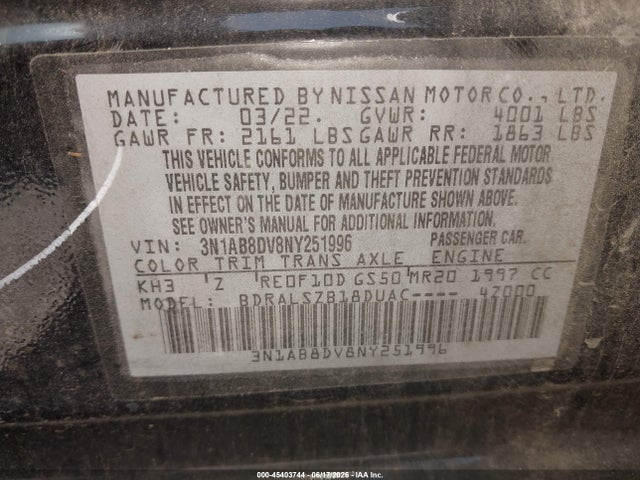 Nissan Sentra Sr Xtronic Cvt 2022 3N1AB8DV8NY251996 Image 9
