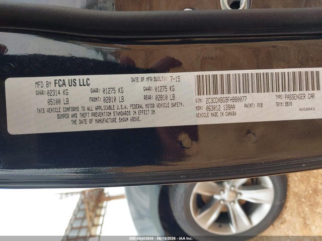 Продаж на аукціоні авто 2015 Dodge Charger Se, vin: 2C3CDXBG9FH880077, номер лоту: 45403808