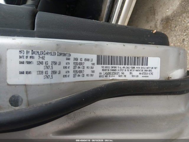 2003 Jeep Grand Cherokee Limited მანქანა იყიდება აუქციონზე, vin: 1J4GW58S13C501671, აუქციონის ნომერი: 45404116