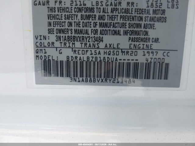 Nissan Sentra S Xtronic Cvt 2024 3N1AB8BVXRY213484 Image 9