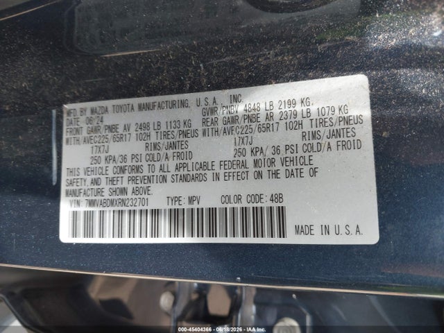 Aukcja sprzedaży 2024 Mazda Cx-50 2.5 S Premium, vin: 7MMVABDMXRN232701, numer aukcji: 45404366