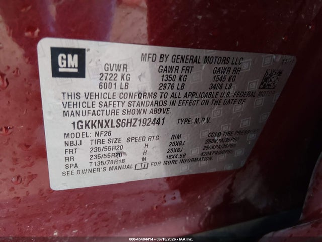 GMC Acadia Denali 2017 1GKKNXLS6HZ192441 Image 9