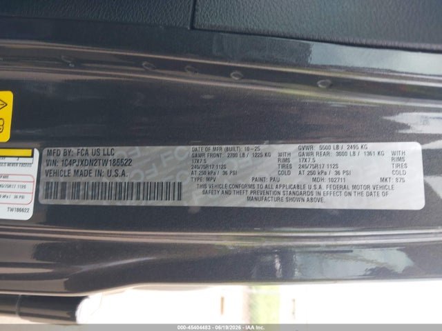 Aukcja sprzedaży 2026 Jeep Wrangler Sport S 4x4, vin: 1C4PJXDN2TW186622, numer aukcji: 45404483