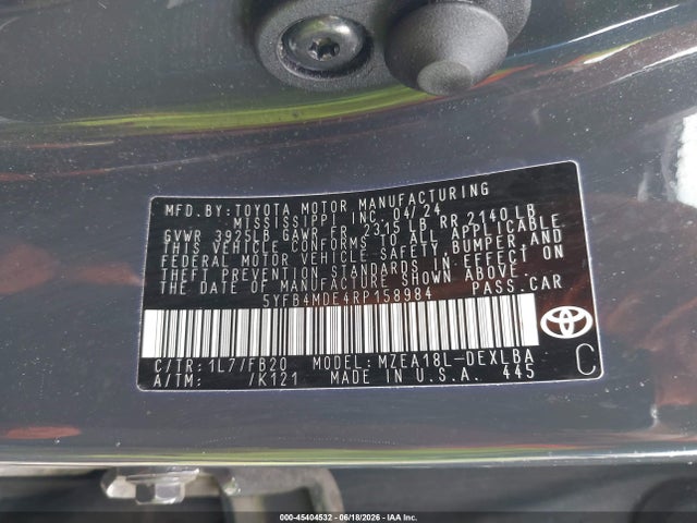 Toyota COROLLA LE 2024 5YFB4MDE4RP158984 Image 9