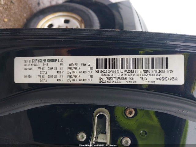 Продажа на аукционе авто 2013 Ram 1500 Tradesman, vin: 1C6RR7FG0DS684804, номер лота: 45404552