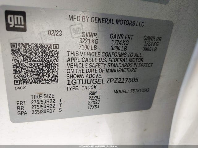 1GTUUGEL7PZ217505 GMC Sierra 1500 4wd Short Box Denali