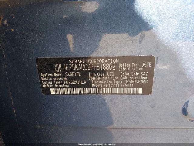 Продажа на аукционе авто 2023 Subaru Forester Premium, vin: JF2SKADC9PH518862, номер лота: 45404613
