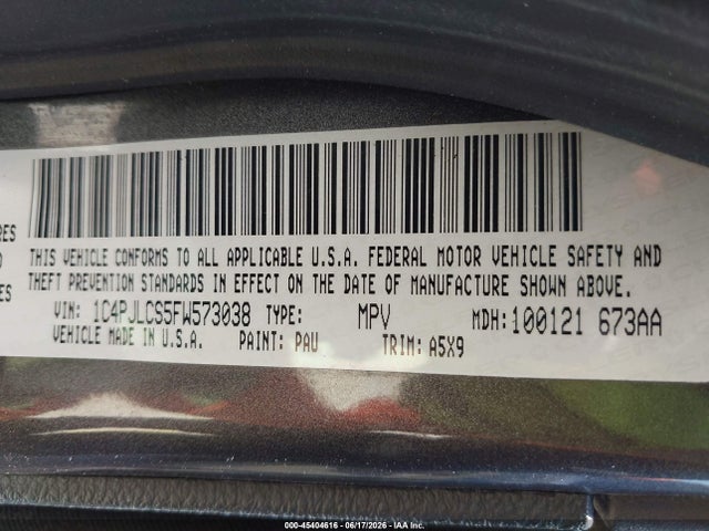 Jeep Cherokee Latitude 2015 1C4PJLCS5FW573038 Image 9