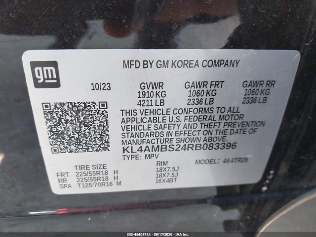 Продажа на аукционе авто 2024 Buick Encore Gx Preferred Fwd, vin: KL4AMBS24RB083396, номер лота: 45404744