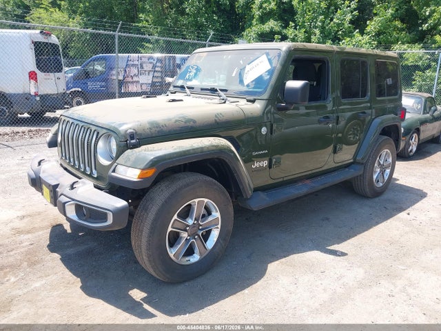 2021 Jeep Wrangler Unlimited Sahara მანქანა იყიდება აუქციონზე, vin: 1C4HJXENXMW573603, აუქციონის ნომერი: 45404836