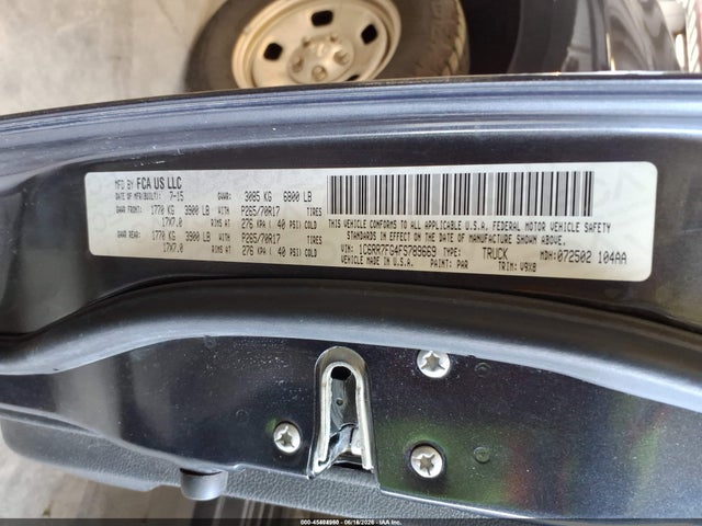 RAM 1500 Tradesman 2015 1C6RR7FG4FS789669 Image 9