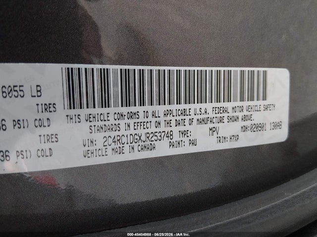 2C4RC1DGXJR253748 Chrysler Pacifica Touring