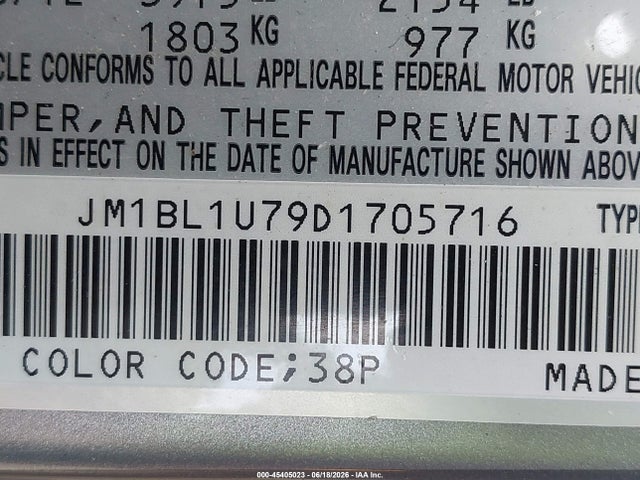 2013 Mazda Mazda3 I Sport მანქანა იყიდება აუქციონზე, vin: JM1BL1U79D1705716, აუქციონის ნომერი: 45405023