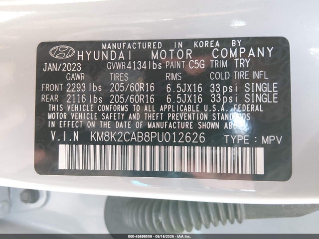 Hyundai Kona Se 2023 KM8K2CAB8PU012626 Image 9