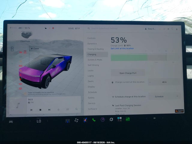 2024 Tesla Cybertruck All-wheel Drive მანქანა იყიდება აუქციონზე, vin: 7G2CEHED1RA029704, აუქციონის ნომერი: 45405117