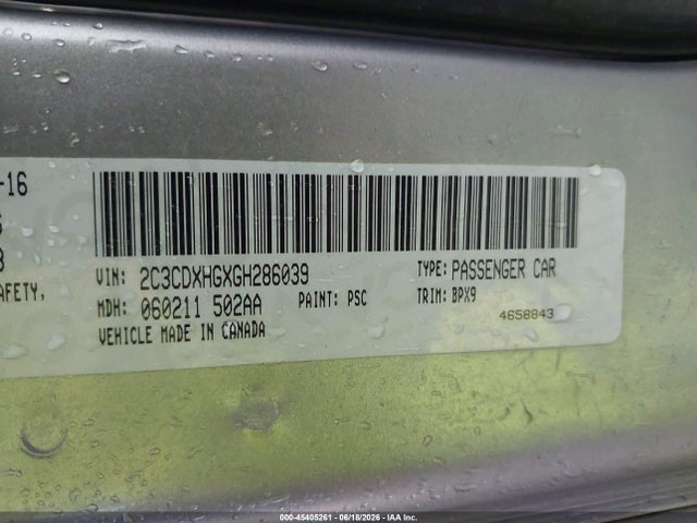 Dodge Charger Sxt 2016 2C3CDXHGXGH286039 Image 9
