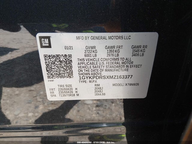 Aukcja sprzedaży 2021 Cadillac Xt6 Awd Premium Luxury, vin: 1GYKPDRSXMZ163377, numer aukcji: 45405268