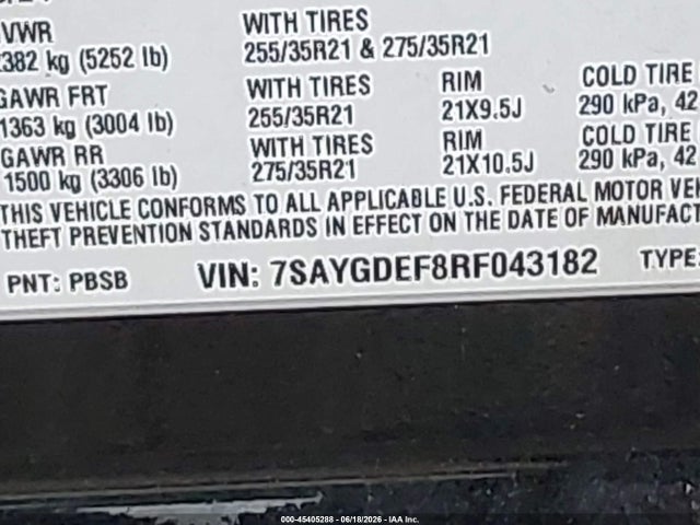 2024 Tesla Model Y Performance Dual Motor All-wheel Drive მანქანა იყიდება აუქციონზე, vin: 7SAYGDEF8RF043182, აუქციონის ნომერი: 45405288
