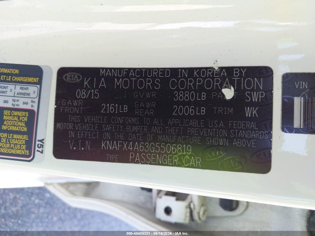 KIA FORTE LX 2016 KNAFX4A63G5506819 Image 9