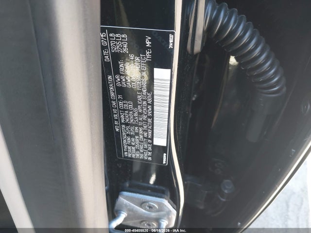 45405520 :رقم المزاد ، YV4612RK5G2813708 vin ، 2016 Volvo Xc60 T5 Premier مزاد بيع