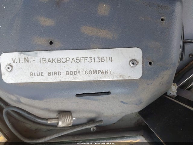 Blue Bird School Bus / Transit Bus 2015 1BAKBCPA5FF313614 Image 9