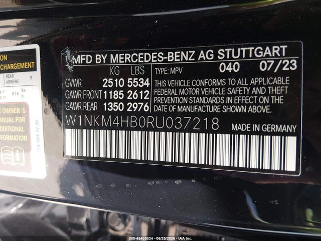 45405834 :رقم المزاد ، W1NKM4HB0RU037218 vin ، 2024 Mercedes-benz Glc 300 4matic Suv مزاد بيع