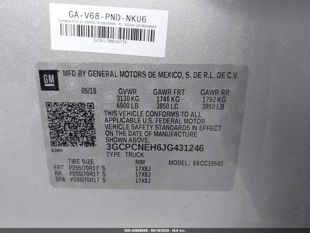 Chevrolet Silverado 1500 Wt 2018 3GCPCNEH6JG431246 Image 9