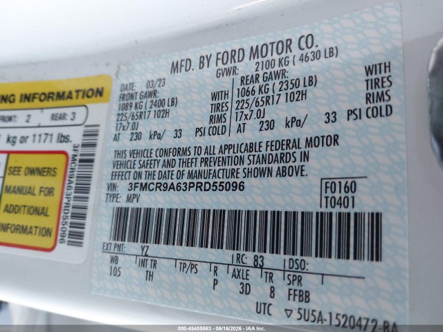 Ford Bronco Sport 2023 3FMCR9A63PRD55096 Image 9
