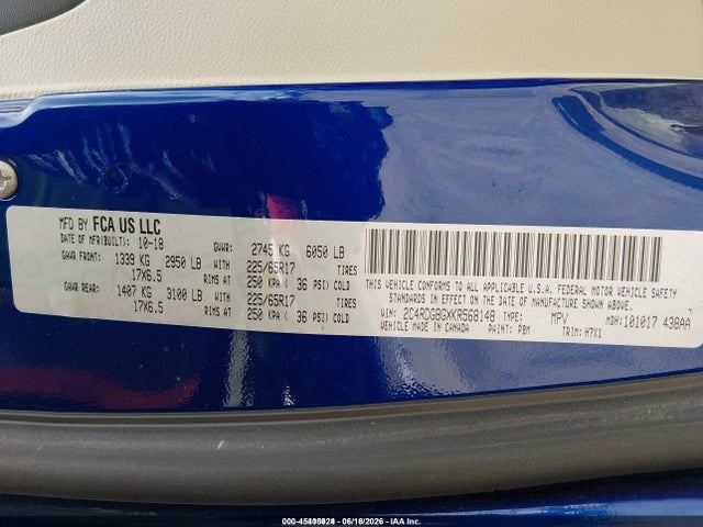 Dodge Grand Caravan Se 2019 2C4RDGBGXKR568148 Image 9