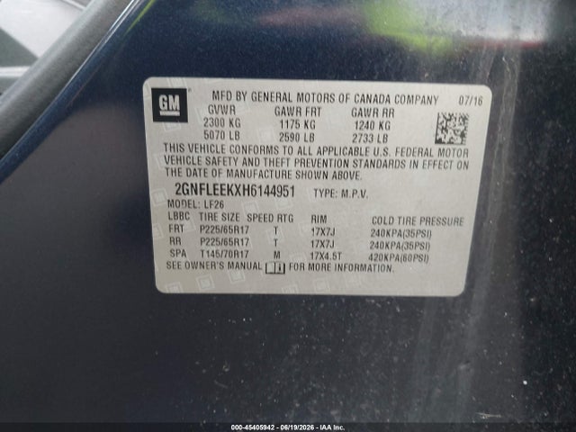 Chevrolet EQUINOX LS 2017 2GNFLEEKXH6144951 Image 9