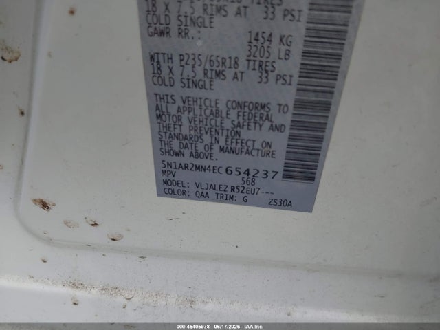 Nissan Pathfinder Sv 2014 5N1AR2MN4EC654237 Image 9