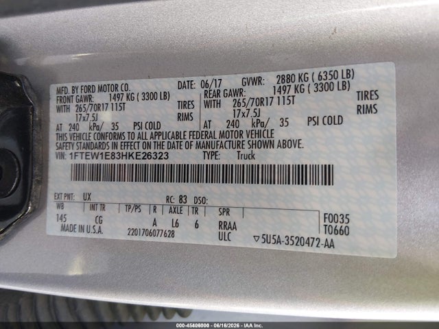 Ford F-150 Xl 2017 1FTEW1E83HKE26323 Image 9