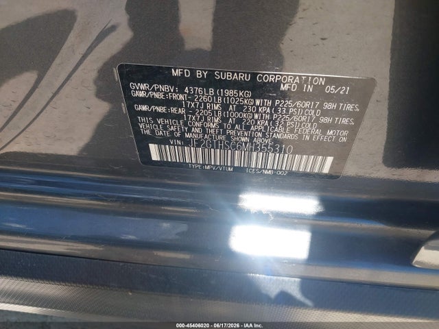 Продажа на аукционе авто 2021 Subaru Crosstrek Sport, vin: JF2GTHSC6MH355310, номер лота: 45406020