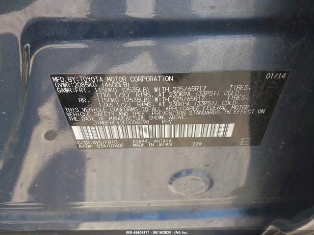 Toyota RAV4 LE 2014 JTMBFREV2ED056098 Image 9