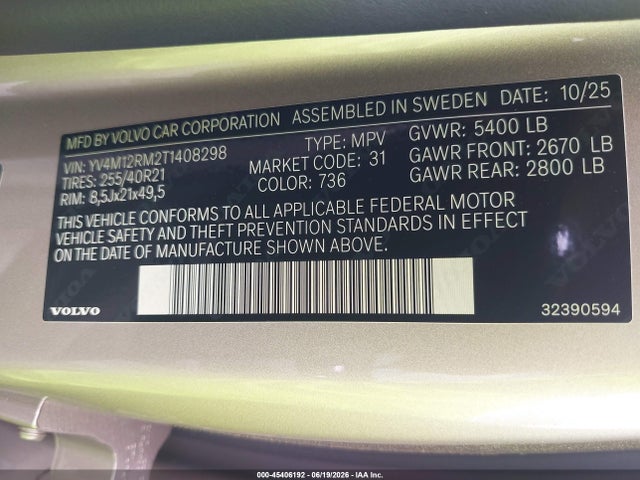 YV4M12RM2T1408298 Volvo Xc60 B5 Ultra