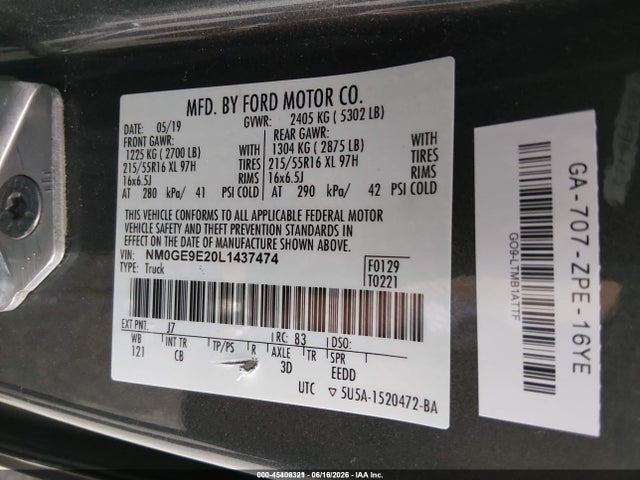 Ford Transit Connect Xl Passenger 2020 NM0GE9E20L1437474 Image 9
