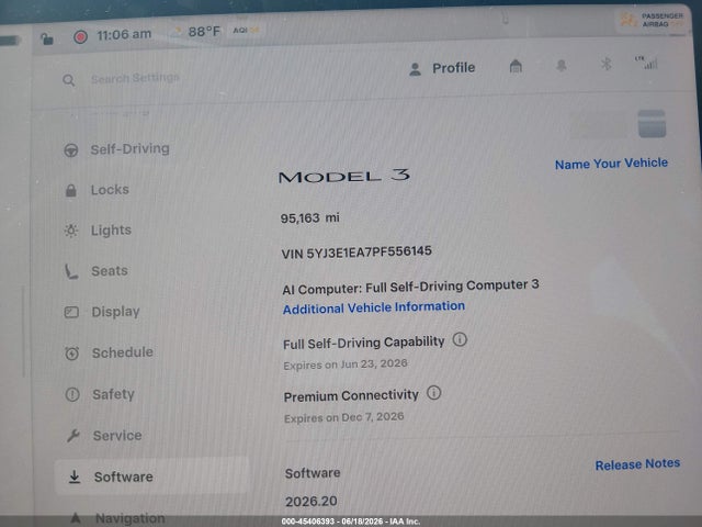 Продажа на аукционе авто 2023 Tesla Model 3 Rear-wheel Drive, vin: 5YJ3E1EA7PF556145, номер лота: 45406393